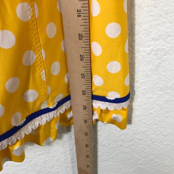 Betsey Johnson Polka Dot Swim Dress Womens Small Yellow Blue - Picture 2 of 12